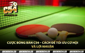 Cược Bóng Bàn C54 – Cách Để Tối Ưu Cơ Hội Và Lợi Nhuận